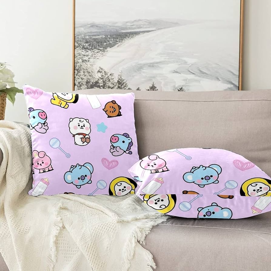 BTS クッションカバー確認用 Amazon.co.jp: bts 防弾少年団 クッションカバー bt21 枕カバー